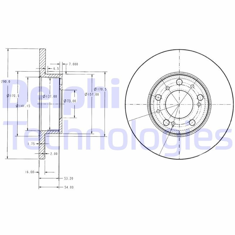 DELPHI Δισκόπλακα αριθμός Άρθρου: BG2257 φθηνότερα