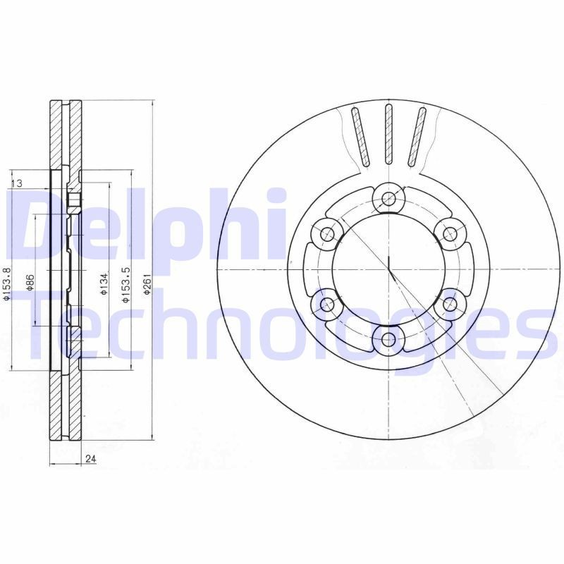 DELPHI Bremžu diski raksta numurs: BG4104 lēti