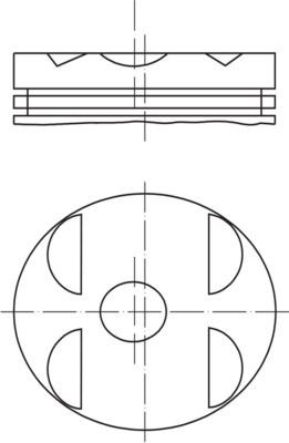 MAHLE ORIGINAL Piston Article number: 001 04 10 cheaply