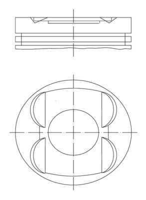 MAHLE ORIGINAL Piston Article number: 001 14 00 cheaply