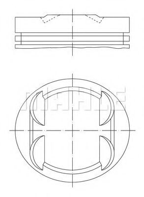 MAHLE ORIGINAL Piston Article number: 001 34 00 cheaply
