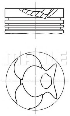 MAHLE ORIGINAL Piston Article number: 002 11 01 cheaply