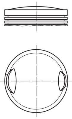 MAHLE ORIGINAL Piston Article number: 002 77 01 cheaply