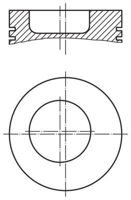 MAHLE ORIGINAL Piston Article number: 003 45 00 cheaply