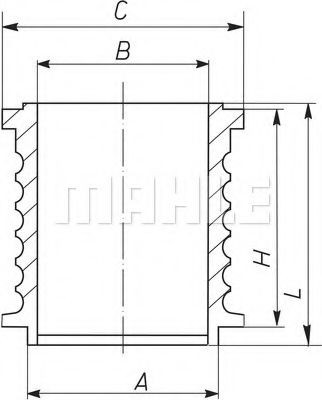 MAHLE ORIGINAL Cylinder Sleeve Article number: 004 WR 06 cheaply
