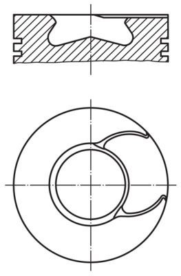 MAHLE ORIGINAL Piston Article number: 008 34 00 cheaply
