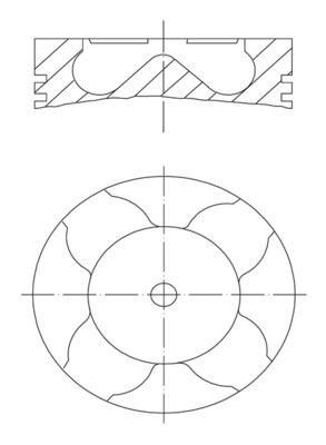 MAHLE ORIGINAL Piston Article number: 010 16 02 cheaply