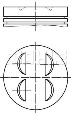 MAHLE ORIGINAL Piston Article number: 014 77 01 cheaply