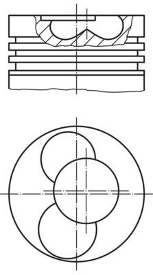 MAHLE ORIGINAL Piston Article number: 030 54 02 cheaply