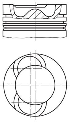 MAHLE ORIGINAL Piston Article number: 038 49 00 cheaply