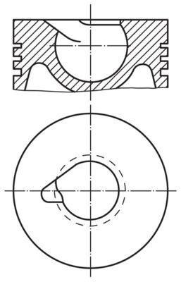 MAHLE ORIGINAL Piston Article number: 228 86 00 cheaply