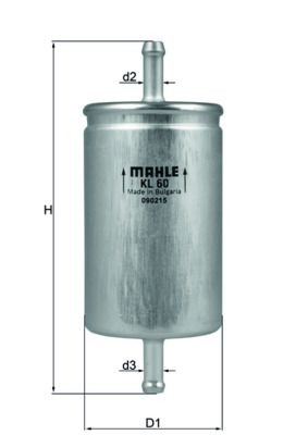 MAHLE ORIGINAL Kütusefilter Artikli number: KL 60 soodsalt