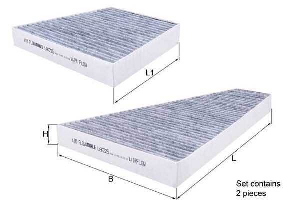 MAHLE ORIGINAL Pollen filter Article number: LAK 225/S cheaply