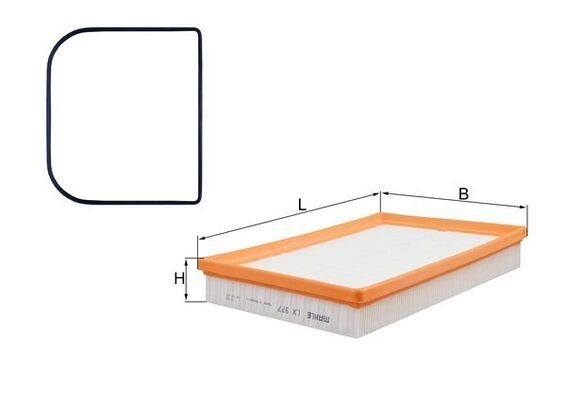 MAHLE ORIGINAL Air filter Article number: LX 448 cheaply