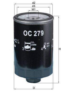 MAHLE ORIGINAL Coolant Filter Article number: WFC 15 cheaply