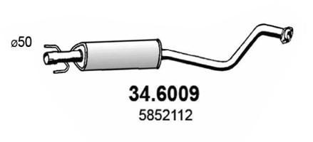ASSO Middle silencer Article number: 34.6009 cheaply