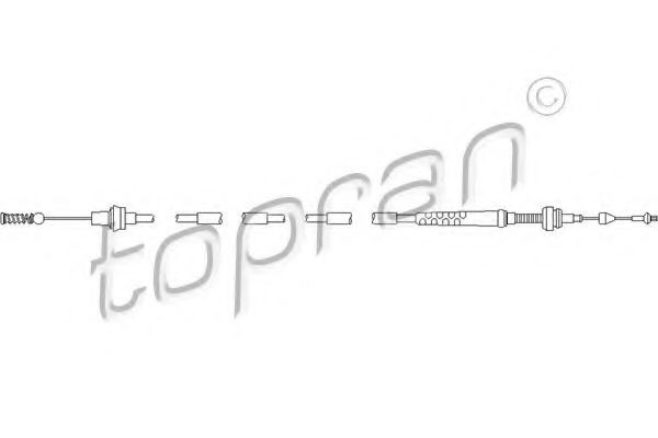 TOPRAN Throttle cable Article number: 112 157 cheaply
