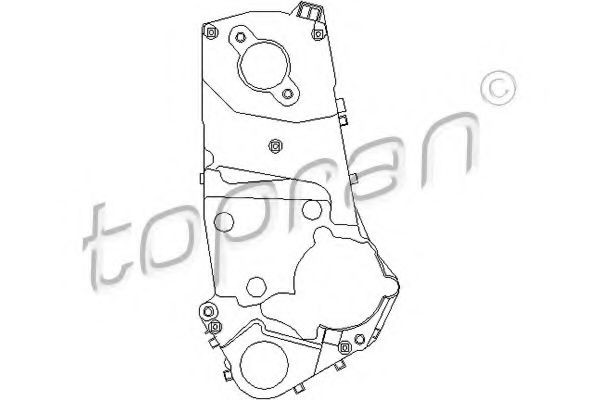 TOPRAN Cover, timing belt Article number: 207 864 cheaply