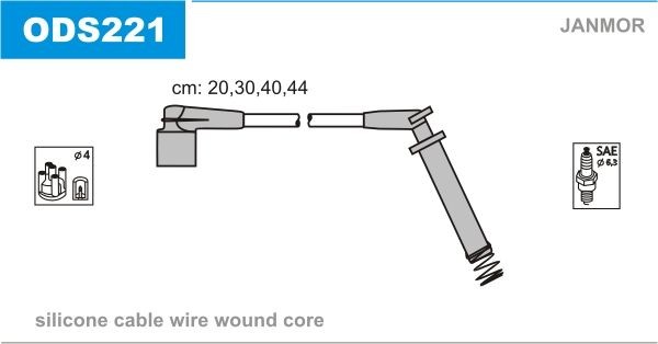JANMOR Ignition Cable Kit Article number: ODS221 cheaply