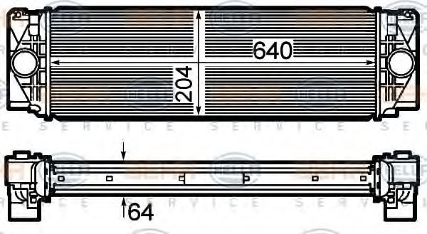 HELLA Intercooler Article number: 8ML 376 782-061 cheaply