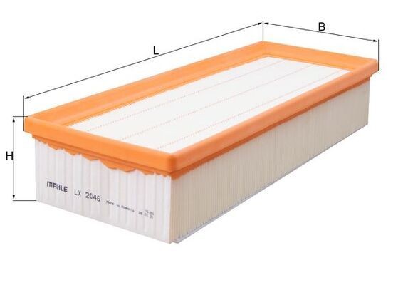 MAHLE ORIGINAL Air filter Article number: LX 625 cheaply