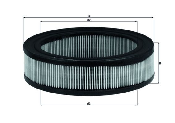 MAHLE ORIGINAL Air filter Article number: LX 167 cheaply
