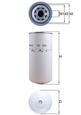 MAHLE ORIGINAL Oil filter Article number: OC 234 cheaply