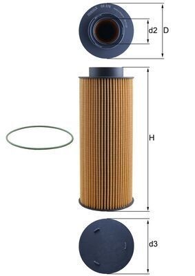 MAHLE ORIGINAL Õlifilter Artikli number: OX 376D soodsalt
