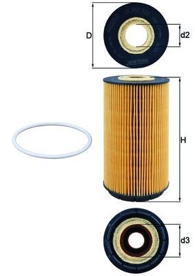 MAHLE ORIGINAL Oil filter Article number: OX 557D cheaply