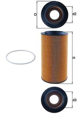 MAHLE ORIGINAL Õlifilter Artikli number: OX 561D soodsalt