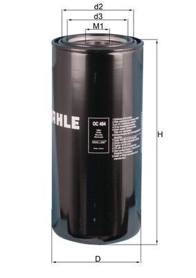 MAHLE ORIGINAL Oil filter Article number: OC 484 cheaply