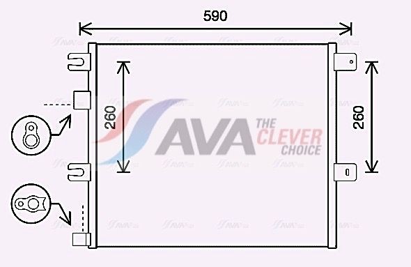 AVA COOLING SYSTEMS Fordamper aircondition Varenummer: OLV400 billige