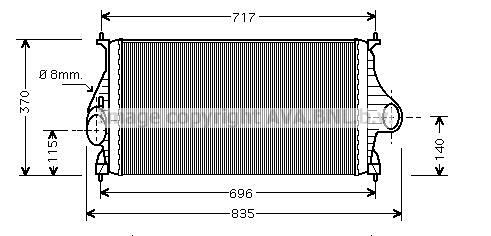 AVA COOLING SYSTEMS Intercooler Article number: PE4273 cheaply