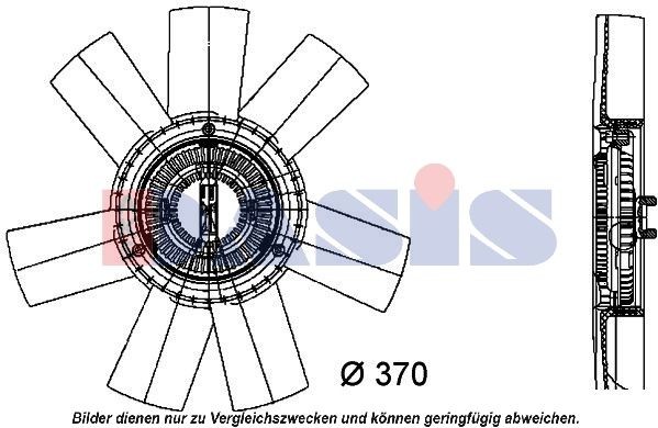 AKS DASIS Kobling, kølerventilator Varenummer: 488001N billige