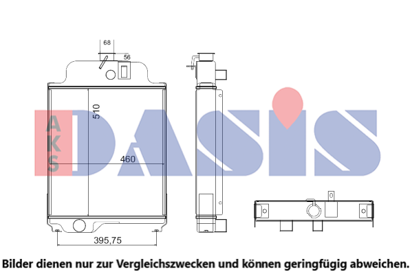 AKS DASIS Fordamper aircondition Varenummer: 820174N billige