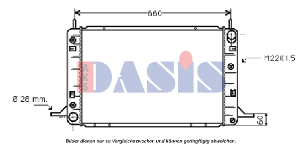 AKS DASIS Engine radiator Article number: 091410N cheaply