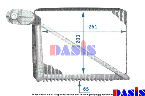 AKS DASIS Air conditioning evaporator Article number: 821200N cheaply