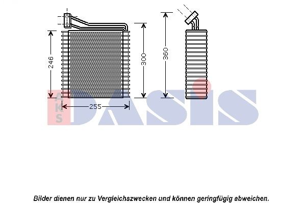 AKS DASIS Air conditioning evaporator Article number: 820058N cheaply