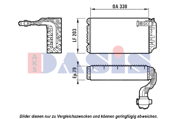 AKS DASIS Fordamper aircondition Varenummer: 820003N billige
