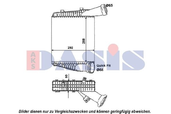 AKS DASIS Intercooler Article number: 047022N cheaply