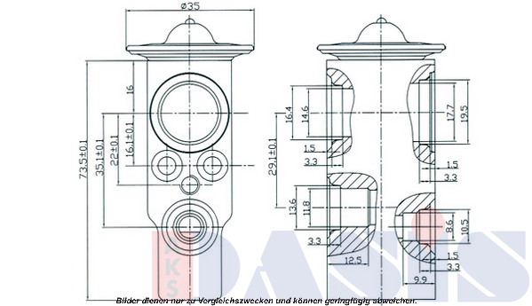 AKS DASIS AC expansion valve Article number: 840055N cheaply