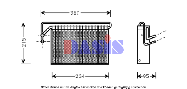 AKS DASIS Fordamper aircondition Varenummer: 820095N billige