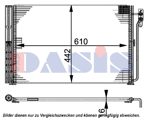 AKS DASIS Air conditioning condenser Article number: 372008N cheaply