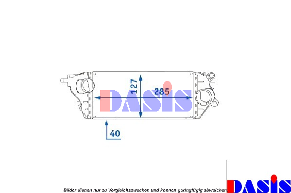AKS DASIS Intercooler Varenummer: 058018N billige