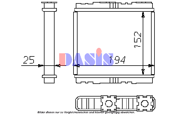 AKS DASIS Heater matrix Article number: 359010N cheaply