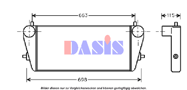 AKS DASIS Intercooler Article number: 157007N cheaply