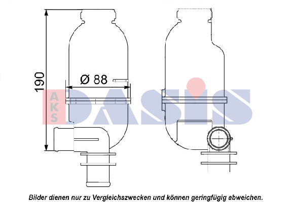 AKS DASIS Coolant expansion tank Article number: 123160N cheaply