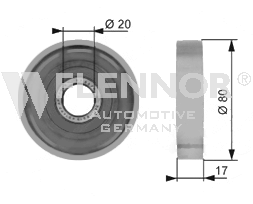 FLENNOR Deflection / Guide Pulley, v-ribbed belt Article number: FU99009 cheaply
