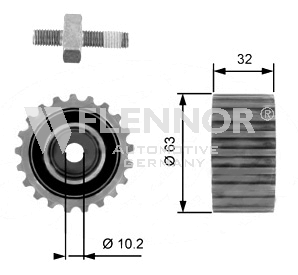 FLENNOR Timing belt deflection pulley Article number: FU15491 cheaply