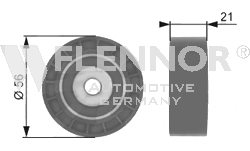 FLENNOR Medløberhjul, multi-V-rem Varenummer: FU25914 billige